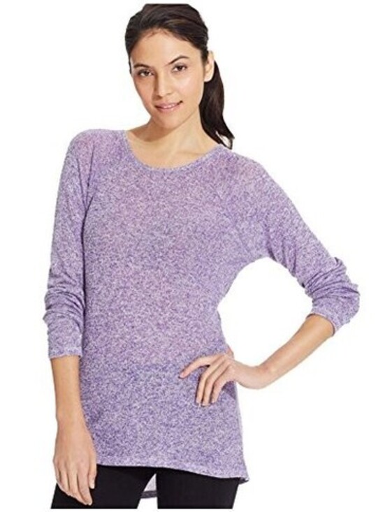 Ideology Tops - Ideology Womens Raglan-Sleeve Mesh Active Top Size M